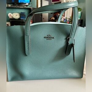 Coach Dark Turquoise Leather Bag
